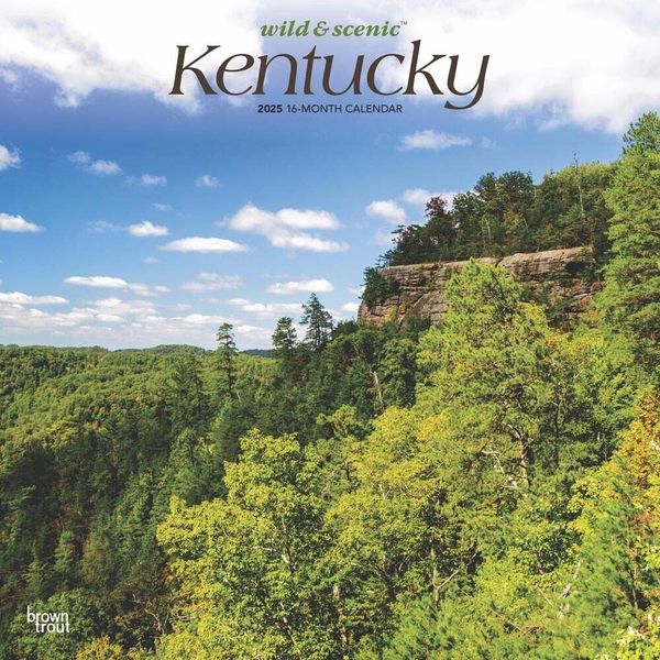 Kentucky Wild & Scenic | 2025 12x24" Monthly Square Wall Calendar | Plastic-Free