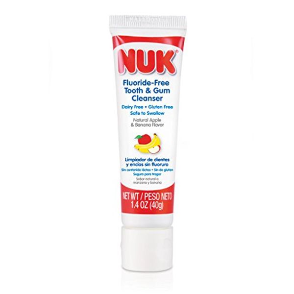NUK Fluoride-Free Tooth & Gum Cleanser, Grins & Giggles, 1ct