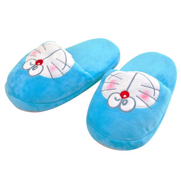 MORIPiLO Doraemon Slippers, 8.7 inches (22 cm), 9.1 inches (23 cm), 9.4 inches (24 cm), 9.8 inches (25 cm), Blue, Official Character Goods, Cunnac, Room Shoes, Indoor, Stylish, Cute, Mascot, Plush Toy, Large