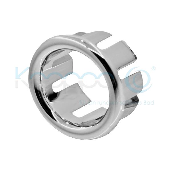 KNOPPO Set of 3 Washbasin Overflow Covers - Ring (Chrome)