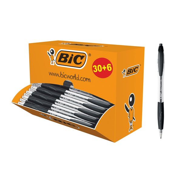 BIC 920287 Kugelschreiber "ATLANTIS Classic" 0.32 mm, 36 Stück, schwarz