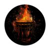 bongo drum floor tom Cajón with fire for drummer musicians PopSockets Swappable PopGrip