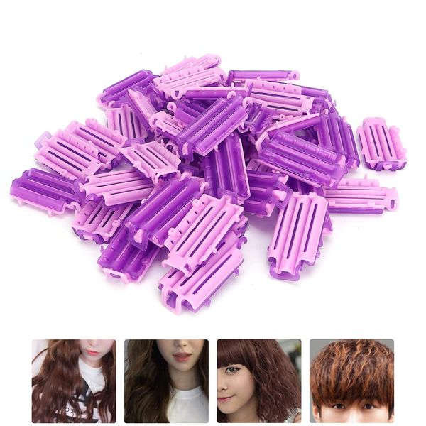 Juicemoo Hair Perm Rods, Hair Curler Rollers Easy to Operate for Life for Salon for Travel at Home 45 Pcs