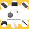 sourcing map 1.8 ft Retractable Cable Lock with Square Patch Remote Control Security Lock with Adjustable Cord Tether Anti Theft for Laptop, TV, 200g, Black, 2 Pack