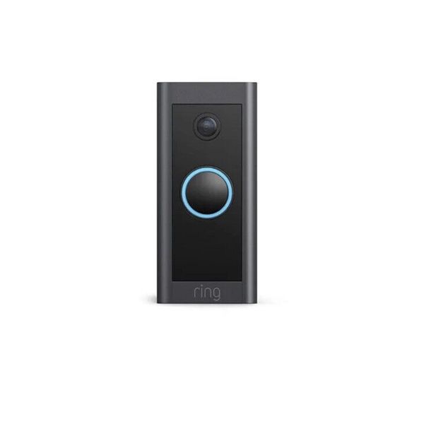 Ring Video Doorbell Wired Night Vision 2.4 GHz Wifi 1080p HD Camera Blk OPEN BOX