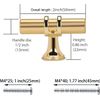 Haliwu 20 Pack Gold Cabinet Knobs, Brushed Brass Cabinet Knobs Kitchen Knobs Champagne Gold Pull Kitchen Hardware, 2 inch(50mm) Single Hole Knobs