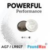 PoundMax AG7 LR927 Batteries 1.5v Alkaline Button Cell Battery - 10 Count