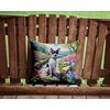 Caroline's Treasures Spring Path Throw Pillow, 14Hx14W, Rat Terrier 6702