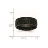 Chisel Stainless Steel Black IP-Plated Hammered 8mm Band