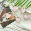YYMSEN 6 Pcs Brass Knobs Drawer Pulls Handles Heart-Shaped Gold Cabinet knobs, Suitable for Bathroom Drawer Kitchen Door Pulls Handles Heart-Shaped Handles (Pink)