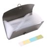 BTtime Document Receipt File, 13 Pockets, Accordion File, Classification File, Receipt, Passbook, Passport, Document Organizer, Multiple Storage, Multi-functional with Division Labels (Black)