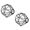 ledscom.de 2 Pieces cage lampshade, Black, E27 / E14, 160mm Ø