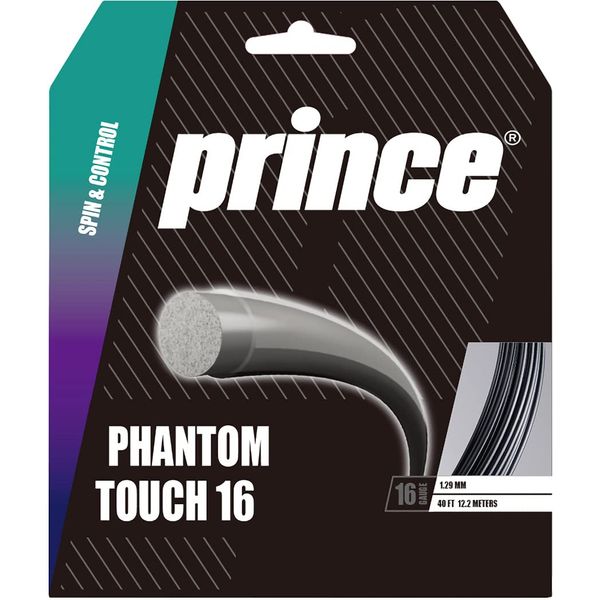 Prince 7JJ039 PHANTOM TOUCH 16 Hard Tennis String (Phantom Touch 16) Graphite