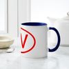 CafePress BV Oval (Red) Mug 11 oz (325 ml) Ceramic Coffee Mug