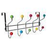 Top Home Solutions® Chrome 10 Hook Over Door Hanger, Multi Colour