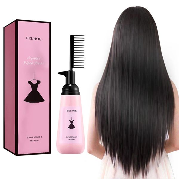 3-Second Hair Straightening Cream - (150ml) 2023 New Hair Straightening Treatment Cream with Comb, Straightening Cream for Smooth and Nourishing Hair for Dry Hair, Effective Just In 3 Seconds