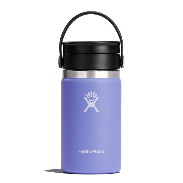 HYDRO FLASK - Travel Coffee Flask 354 ml (12 oz) - Vacuum Insulated Stainless Steel Travel Mug with Leak Proof Flex Sip Lid - BPA-Free - Wide Mouth - Lupine