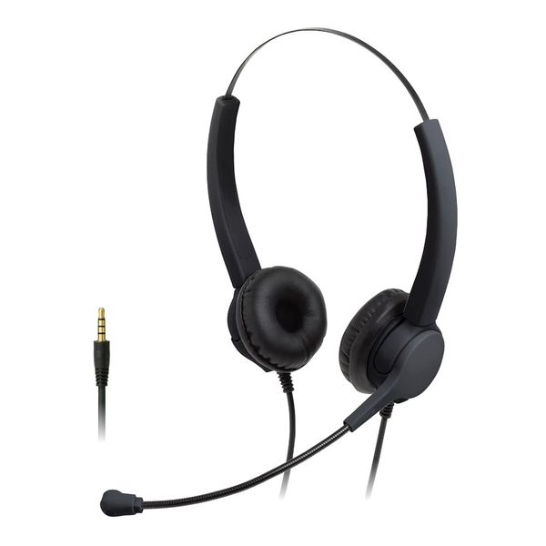 Sonic School Headset Binaural 3.5mm Plug Shift Plus Black LS-5156-D