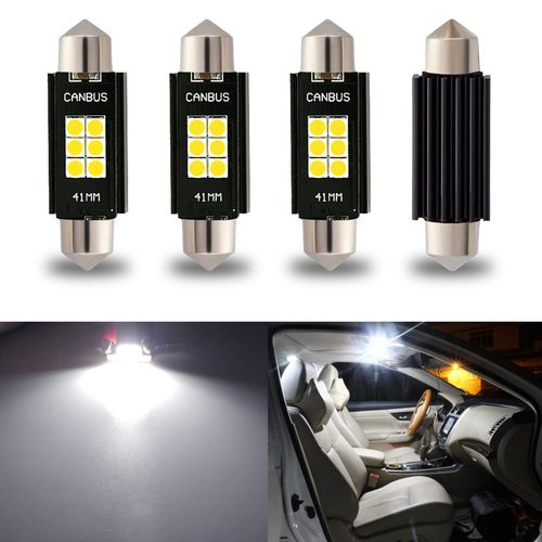iBrightstar 9-30V Extremely Bright 211-2 212-2 578 Festoon LED Bulbs Error Free 1.61" 41mm for Interior Map Dome Lights and License Plate Courtesy Lights, Xenon White