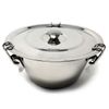 MGE - Wasserbadform - Puddingform mit Deckel - Förmchen für Pudding - Edelstahl - Ø 20 cm