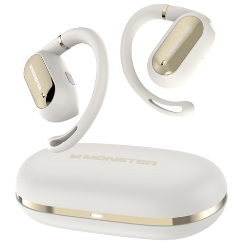 Monster Open Ear AC322, Bluetooth 5.4 Headset, 36H Battery Life, IPX5 Waterproof, Clear Communication, Ergonomic Design, Ear Angle Adjustable, Not Easy to Fall Off Wireless Bluetooth Headset.
