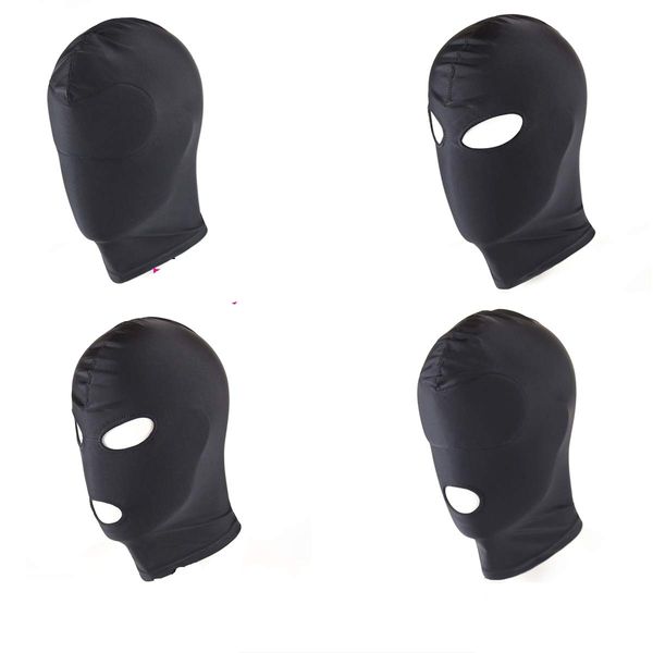 WooJoo Zipper Face Mask Full Head Open Mouth Open Mouth Type Bondage Mask (Mouth & Eye Opening)