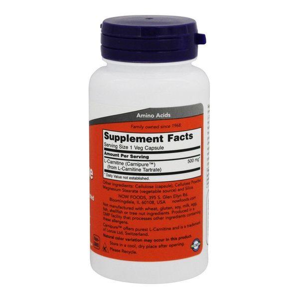 Now Foods CARNITINE 500mg 60 VCAPS