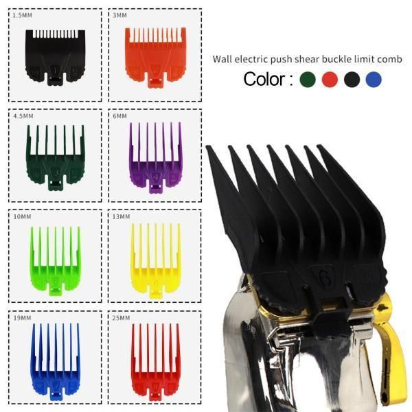 8Pcs/Set Hair Clipper Guard Guide Comb Attachment Hairdressing Tool Colorful