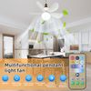 Noiseless Ceiling Fan - Remote Control, 30W Brushless Design for Bedroom /Office