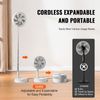 Foldable Oscillating Fan Standing Fan 8" with Remote Control Portable USB