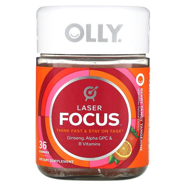 Laser Focus Gummies, Berry Tangy Tangerine, 36 Gummies