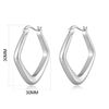 Philip Jones Silver Plated Medium Chunky Hoop Earrings