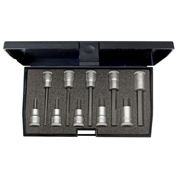 Gedore IN 30 LKM Screwdriver bit socket set 3/8" 10 pcs in-hex 4-10 mm