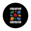 Creative Constructor Brick Builder Block Building Children's PopSockets with Interchangeable PopGrip
