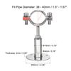 sourcing map Wall Mount Ceiling Mount Pipe Support, 304 Stainless Steel Adjustable Pipe Bracket Clamp for 38-40mm Pipe