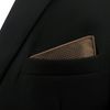 shlax&wing Men's Necktie Solid Brown Silk