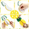 KESOTE 12 Packs Pineapple Honeycomb Hanging Decor 8'' Pineapple Tissue Paper for Hawaiian Party Decoration Tropical Themed Luau Party Summer Party