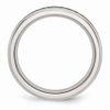 Chisel Stainless Steel 4mm July Dark Pink CZ Ring Size 9