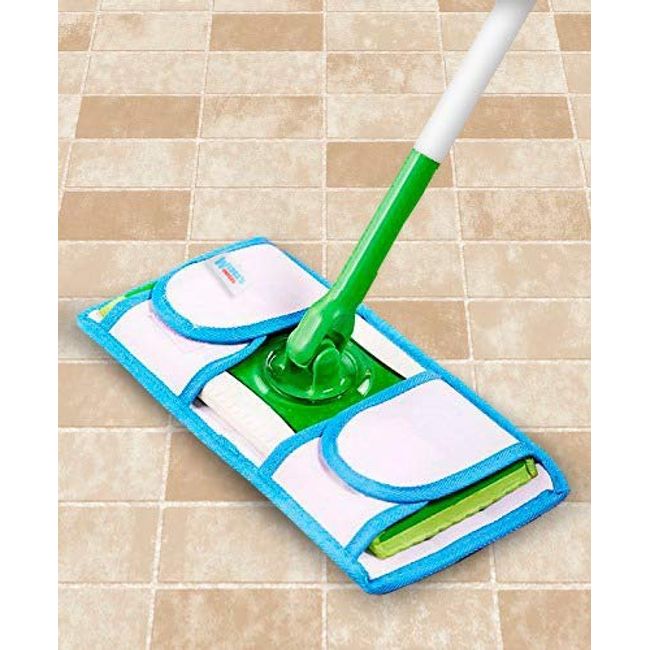 Set of 4 Microfiber Mop Pads Washable Durable Reuse Swiffer Pad