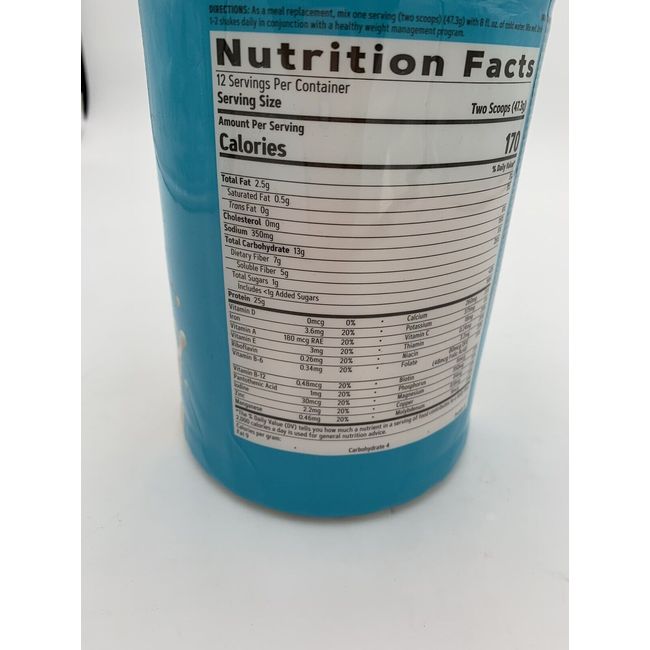 GNC Lean Shake Green Natural Vanilla Flavor 20.02 Oz 25g Of Protein Powder