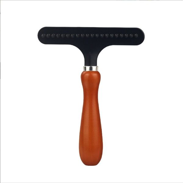 Carpet Rake, Carpet Groomer Rake,Pet Hair Remover,Iron Comb with Wooden3862