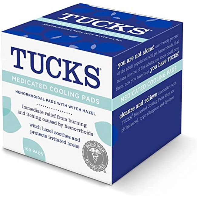 Tucks Medicated Cooling Pads 100 Pads Per Pack (Pack of 2)