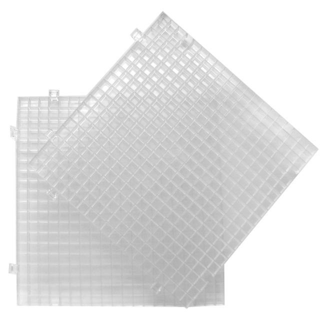 Creator's Waffle Grid 2-Pack - Seen On HGTV/DIY Cool Tools Network - 100% USA Solid Bottom Modular - Glass Cutting, Small Parts, Liquid Containment, Grow Room, Medical - Home, Office, Clinic, Shop