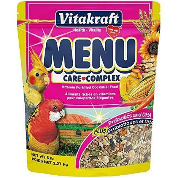 Vitakraft Menu Vitamin Fortified Cockatiel Food, 5 Lb.