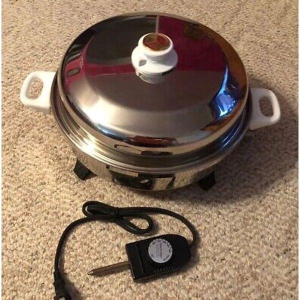 Health Craft Oil Core Waterless Electric Skillet Frying Pan # K7273 Multi Piece