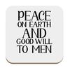 Flox Creative Coaster Set of Two Peace Earth Good Will Men
