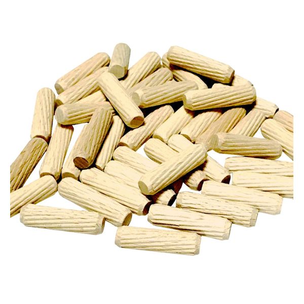 kicoriya Wood Dowels, 0.3 x 1.2 inches (8 x 30 mm), Approximately 100 Pieces Woodworking Dowels, Wood Dowels, Furniture, Joints