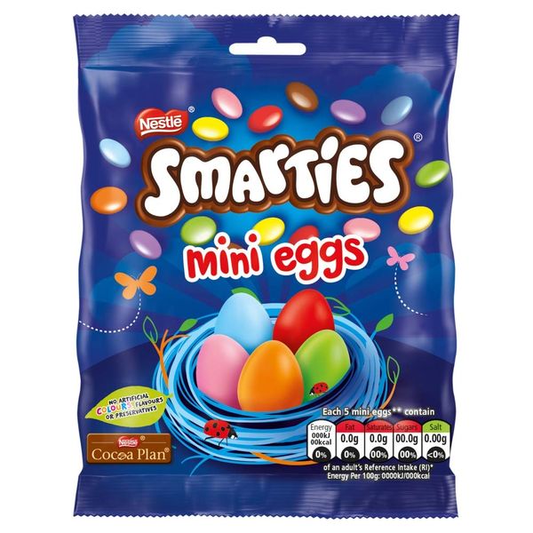 Smarties Milk Chocolate Mini Eggs Pouch, 80g