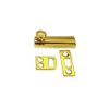 QCAA Solid Brass Surface Bolt, 2", Polished Brass, 2 Pack, Made in Taiwan