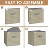 Collapsible Foldable Fabric Cubby Cube Storage Bins Baskets for Shelves 6 pack